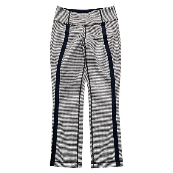 Lululemon Coast To Class Pant Gingham Blue Black White Checkered Leggings | Sz 4 - Picture 2 of 13